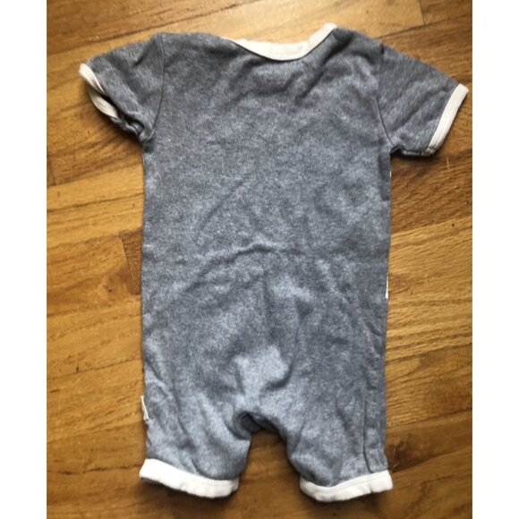 Burts Bees Grey Romper With Bee - Picture 3 of 3